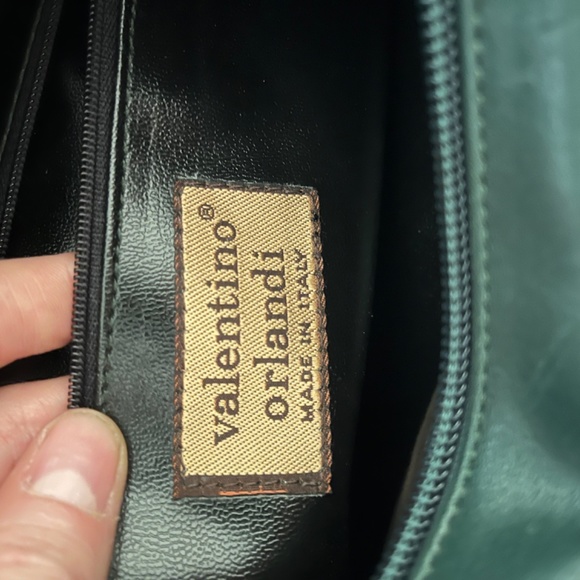 Green Genuine Leather Vintage Orlandi Valentino bag - Picture 2 of 3